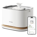 PETLIBRO Upgrade Katze Wasserbrunnen, Kabelloser Katzenbrunnen Batteriebetrieben, App Überwachung 3L/2,863.3 g Dockstream 2 Haustier Wasserbrunnen mit Edelstahlschale, 5GHz WiFi Hund Wassernapfspender